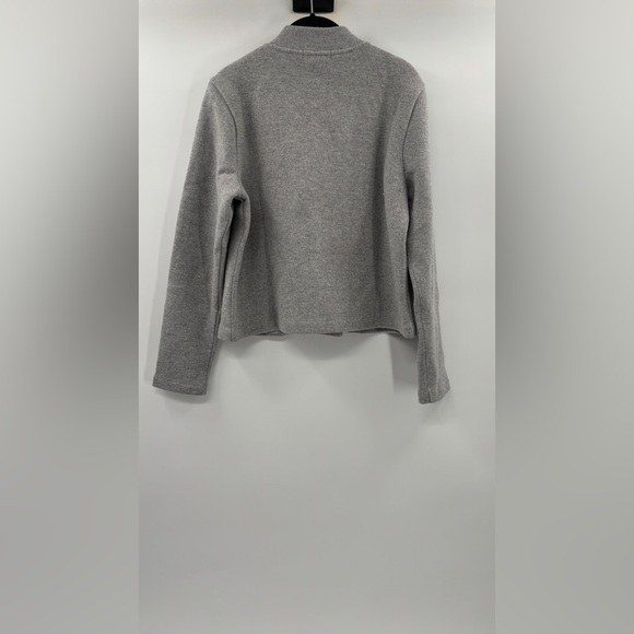 J.Crew Double-breasted jacket in knit wool blend Med Heather Grey - Picture 7 of 7